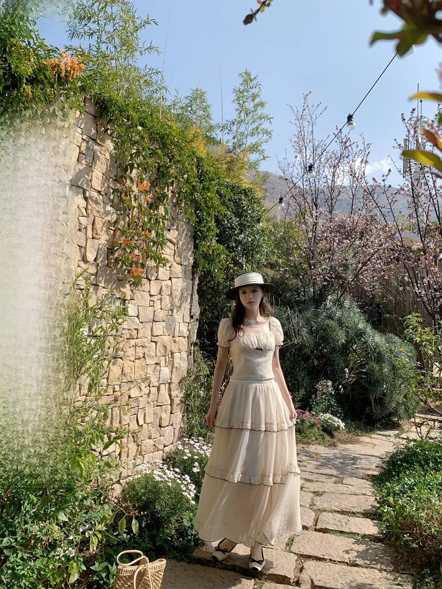 

Neurcz Summer New Women's Long Sleeveless Top And Half Skirt Set with Lace Design Slimming Effect Lenzing Eco-Viscose