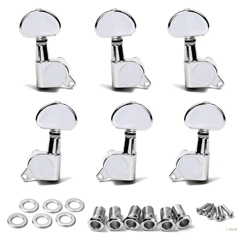 

M5TC Guitar String Tuning Pegs Machine Heads Tuners 3L 3R Electric Acoustic Guitar Parts Replacement Set with Mounting Screws