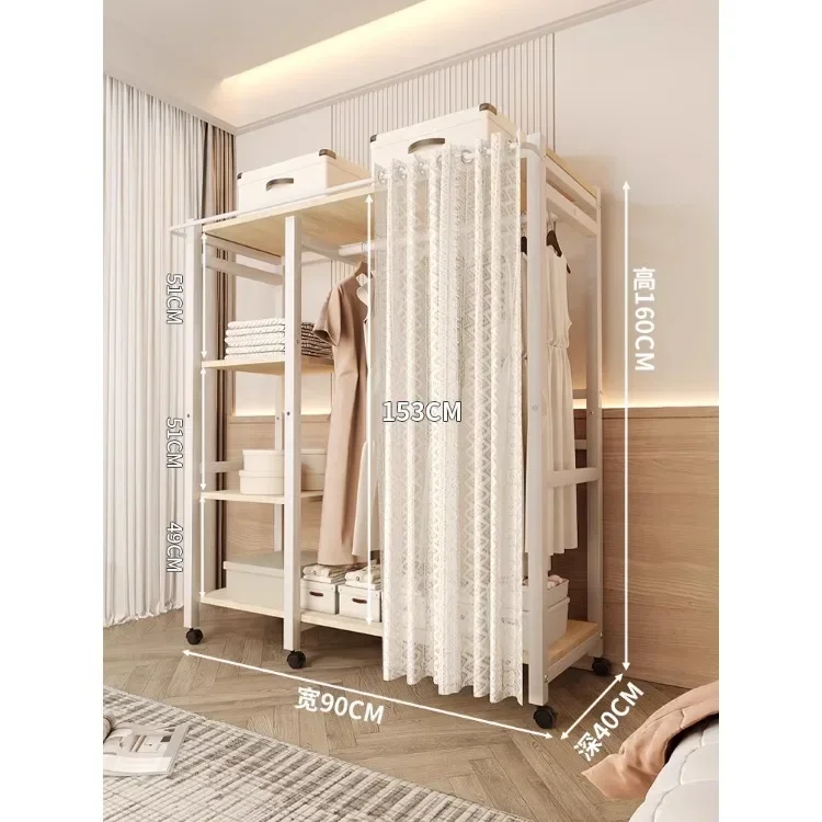 Clothes Rack White Hanger Gold Clothing Rack with Shelves for Boutiques Garment Rack for Hanging Clothes Large Wardrobe Closet