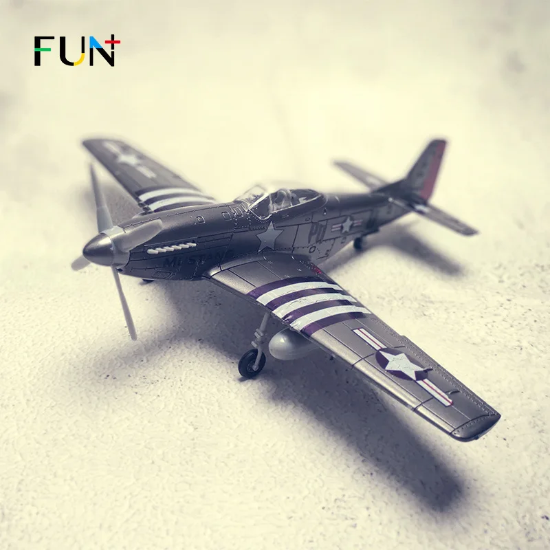 P-51 Aircraft Model 1:48 Assembled 4D Home Decor Aviation Model Toy Small Gift Desk Decoration  Room Decoration Accessories