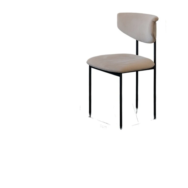 

Dining chair Nordic, light luxury technology cloth leather art, home minimalist restaurant, comfortable backrest chair
