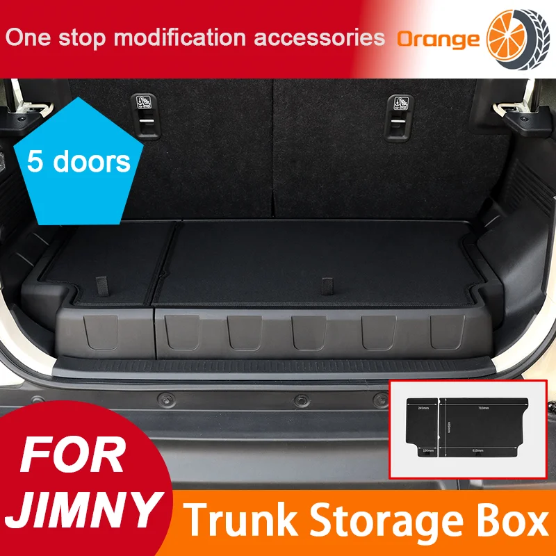 Rear Trunk Storage Magic Box For Suzuki Jimny 5‑Door JC74 2023‑2026 Cargo Tool Organizer Case Auto Modification Accessories