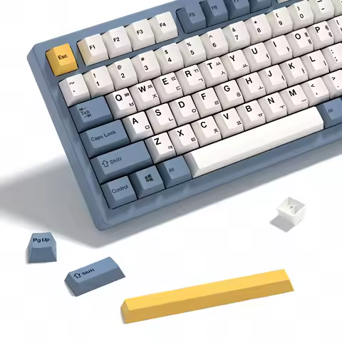 KBDiy PBT Cherry Korean Keycap Apricot Yellow Keycaps for Mechanical Keyboard 144Keys Caps Custom DIY for MX Switch GMK67 64 87