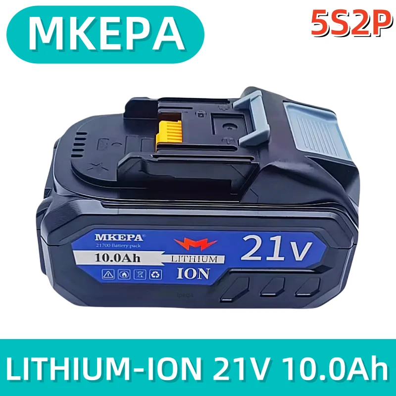 21V 5S2P 10.0Ah Rechargeable Battery 21700 Lithium ion Battery lpega for Electric Tools BL1860 BL1880 BL18100