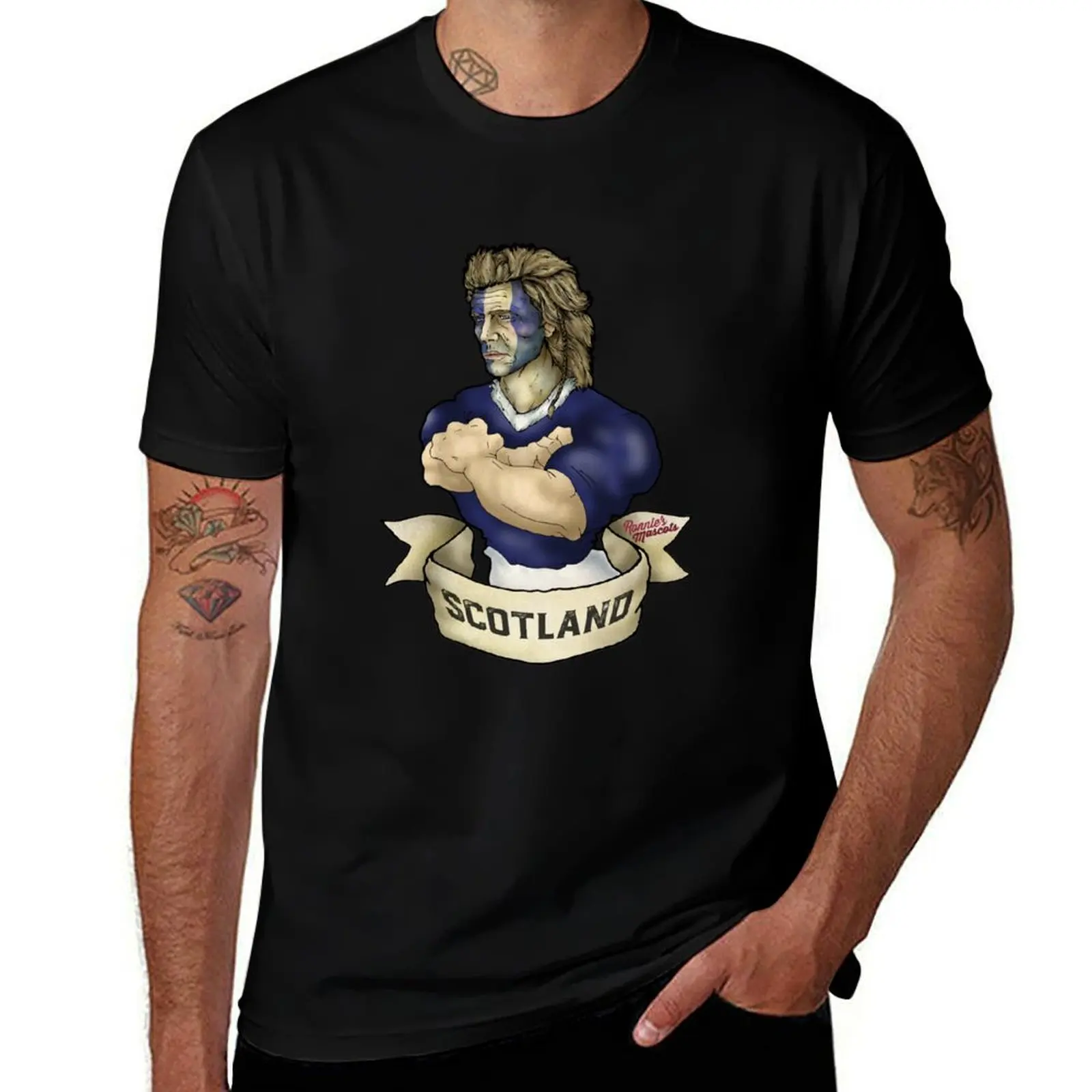 

Scotland Braveheart Mascot T-Shirt printed t shirts for man anime t shirts for man T-Shirt