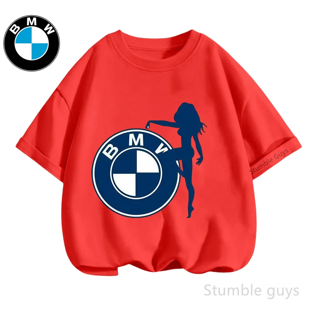 

BMW Kids T-Shirt Summer Boys Girls Casual Short Sleeve Motorcycle Style Tee​