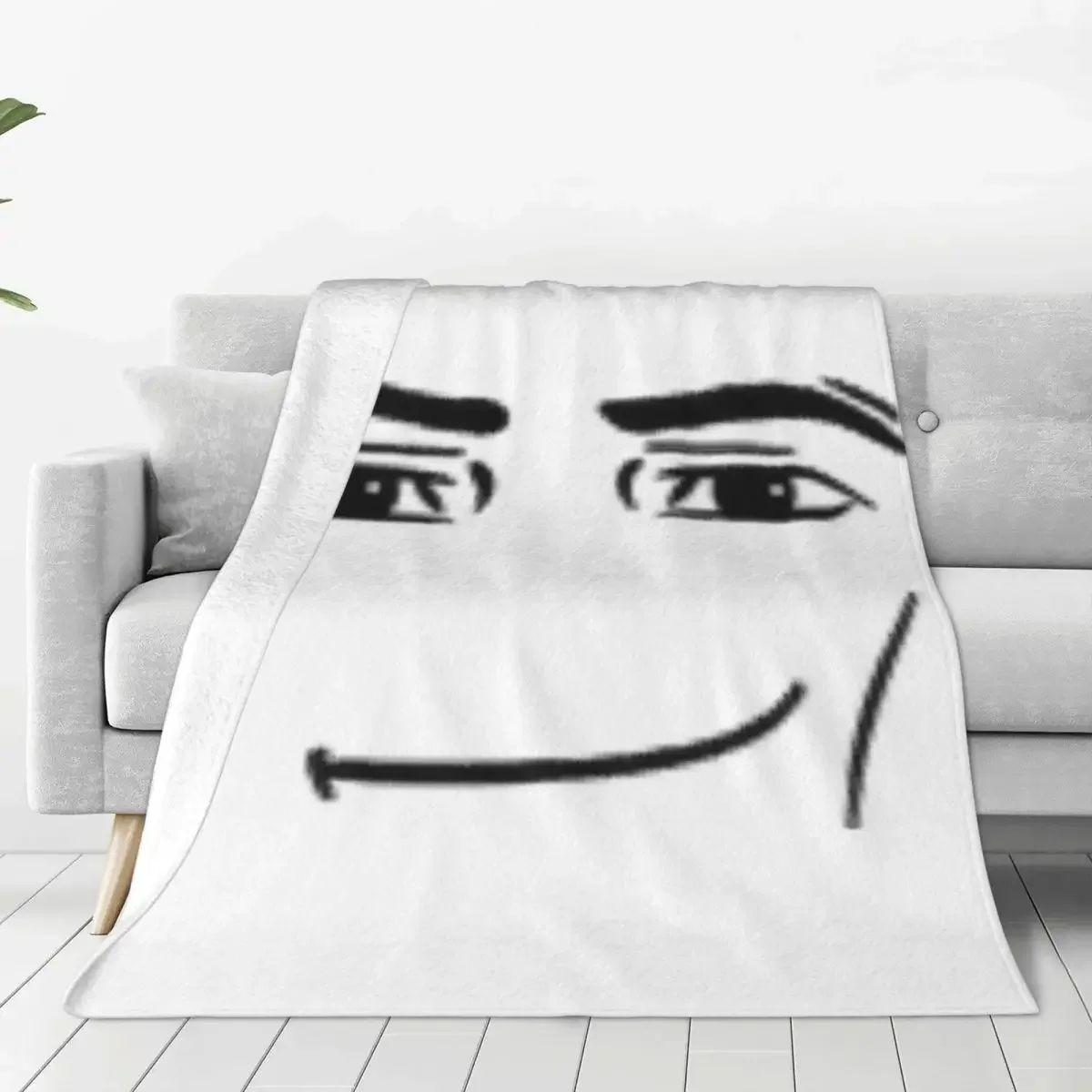 Man Face Flannel Blankets Quality Super Arrogant Funny Throw Blanket Autumn Travelling Couch Chair Sofa Bed Aesthetic Bedspread