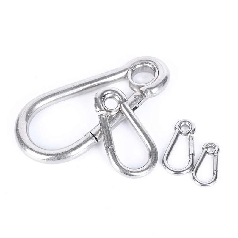 304/316 Roestvrij Staal Multifunctionele Lente Snap M4-M10 Outdoor Camping Fishingr Vergrendeling mosquetón karabijnhaakenoen Soi