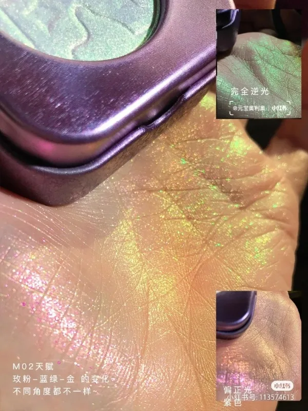 Kaleidos Space Age Profetie Highlighter Glitter Palette Chrome Gezichtsmake-up Kameleon Diamant Poeder Verhelderende oogschaduw