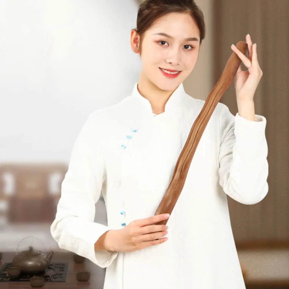 

1pcs Wooden Massage Stick Portable Body Massager for Muscle Relaxation Deep Tissue Rolling Tool with Non-Slip Handle Back Neck