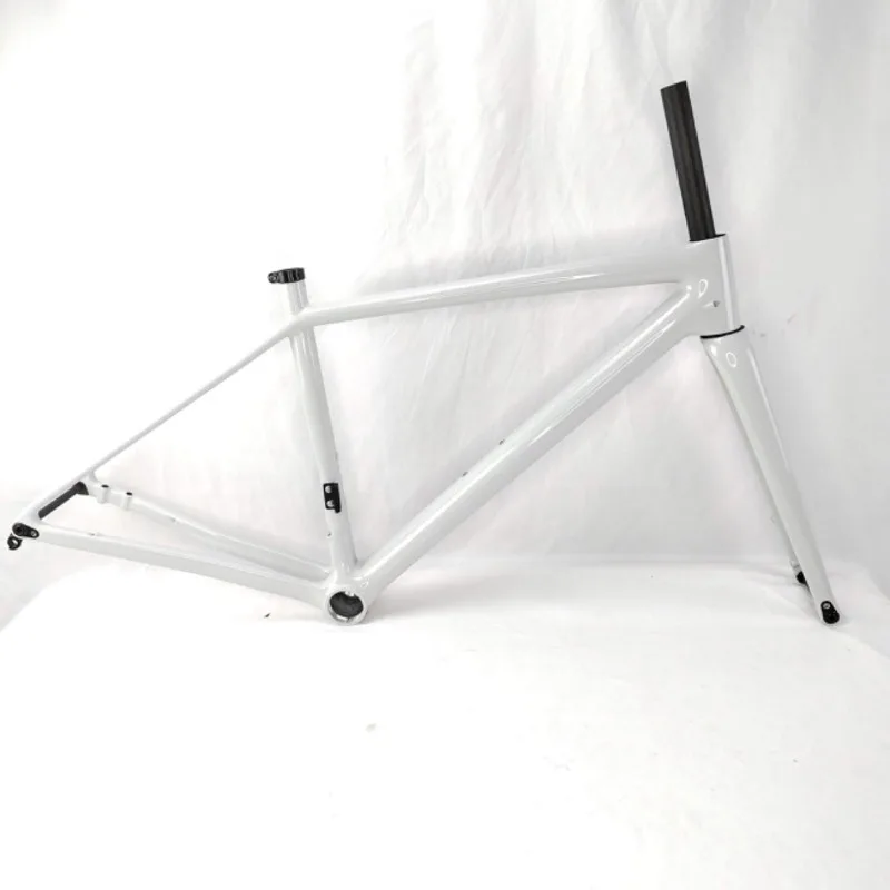 

Glossy ivory white Fully internal or external wiring for electronic shifting Bicycle frames customized with logo or color