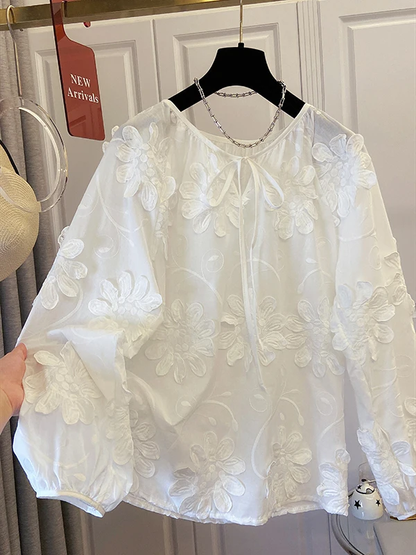 

Elegant plus Size Women's Shirt Versatile Slimming Design Spring Fashion High Quality Unique Stylish Top Casual Long Sleeve