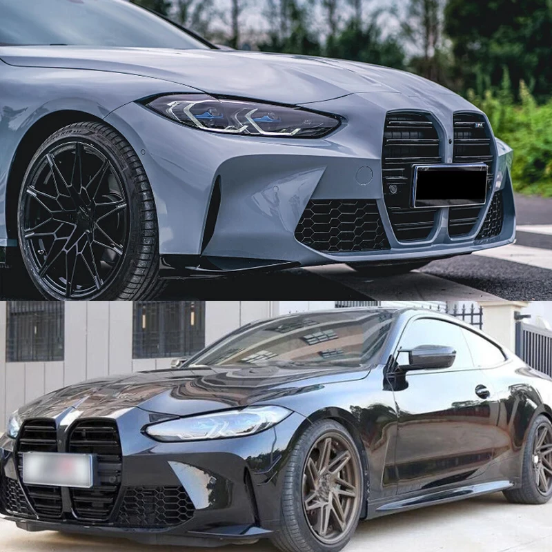

M4 Style Front Bumper Grille Compatible with 4 Series G22 G23 420i 430i 435i M440i 2021-2024 Kidney Racing Grill Gloss Black