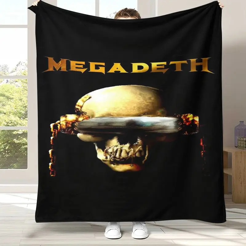 Sign M-Megadeth Heavy Metal Band Soft Flannel Throw Blanket,Cozy Warm Blanket for Bed,Sofa,Living Room,Picnic,Home Decor,Gift