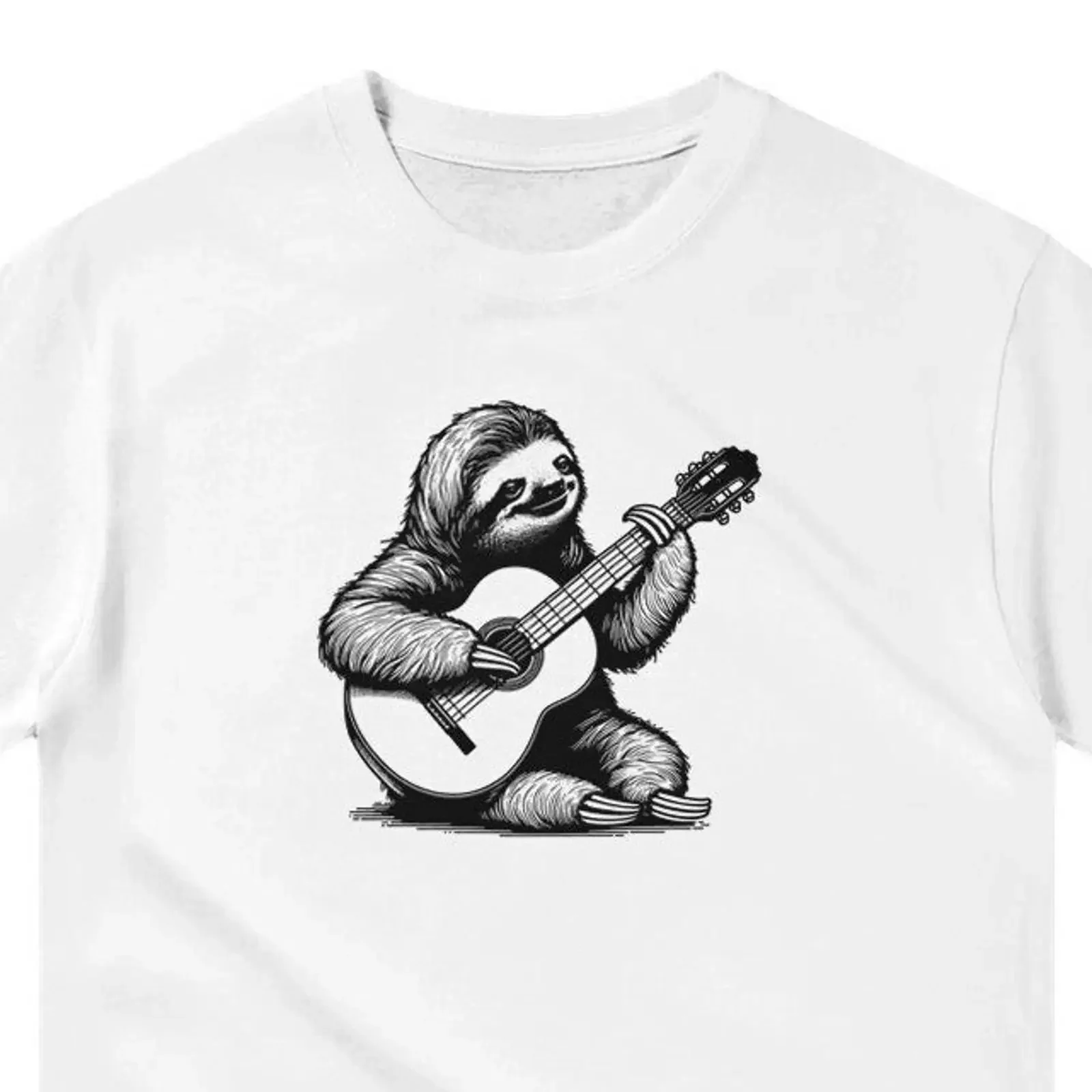 Sloth GuitarisT T Shirt Animal Lover Funny s For Him Her vintage Washed Stylish Soft streetwear designer clothes Versatile