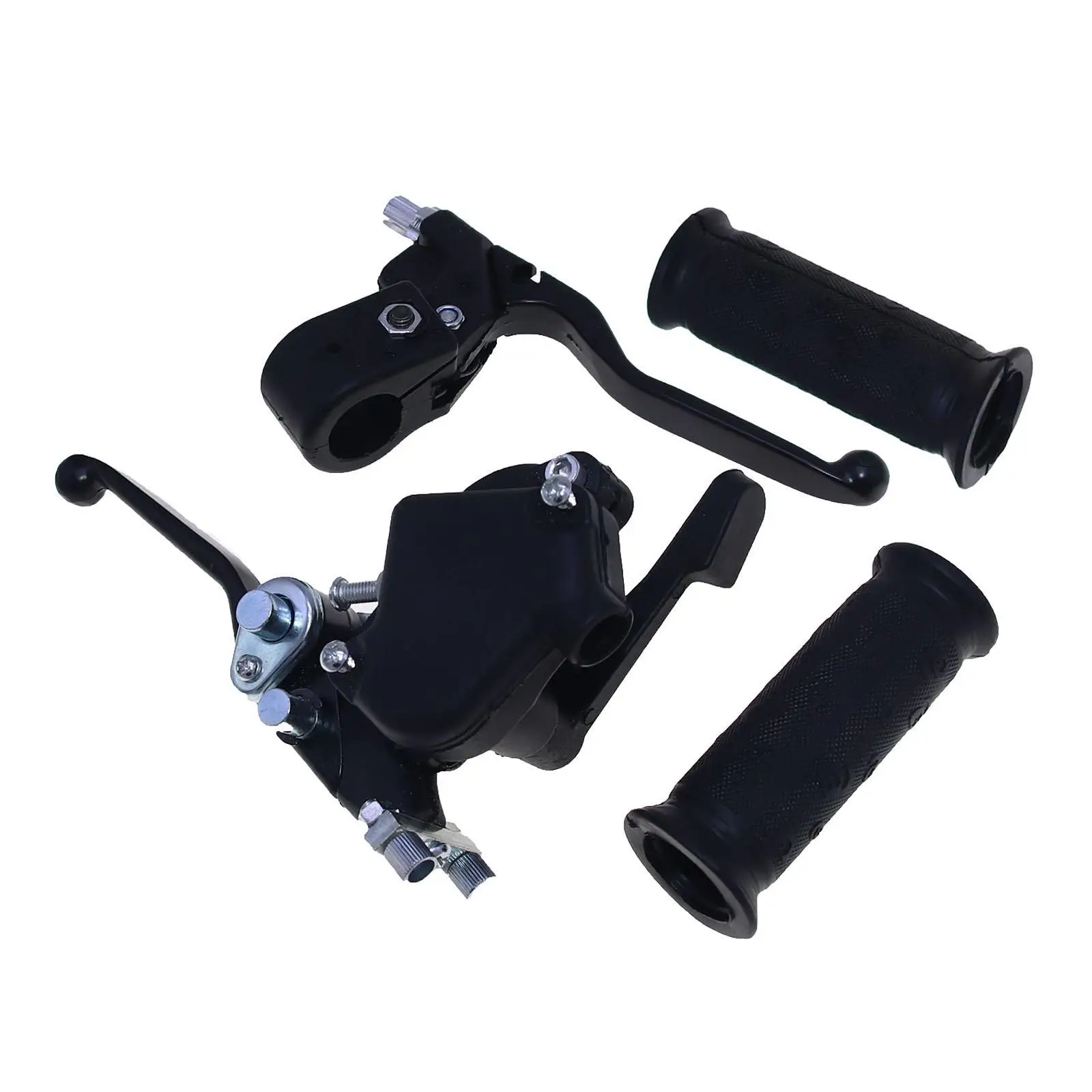 7/8inch Handlebar Clutch Brake Lever Kit Left and Right with Thumb Throttle for ATV 47cc 49cc Motorbike Accessory Sturdy