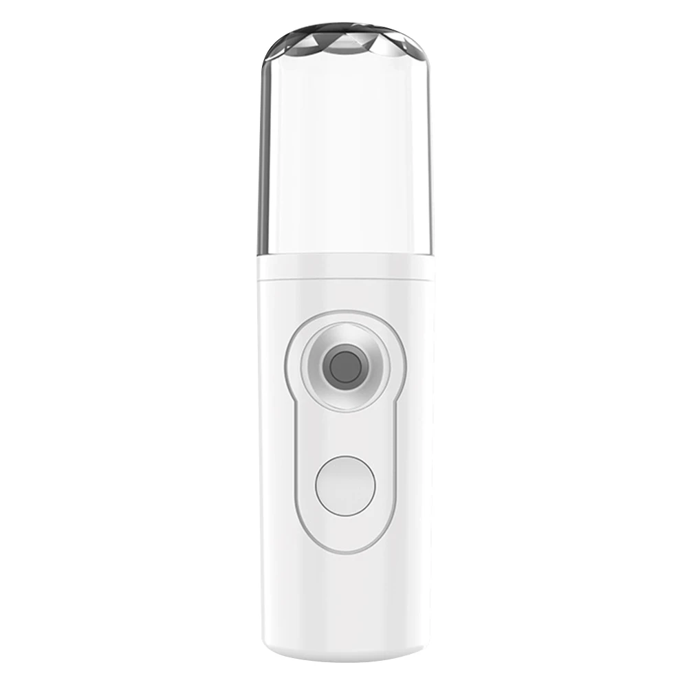 เครื่องพ่นไอน้ำนาโนแบบพกพา สีขาว ชาร์จผ่าน USB สำหรับดูแลผิวหน้า เติมน้ำให้ผิว 1 ชุด