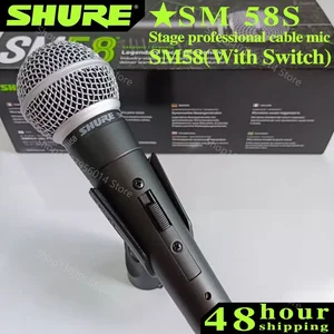 Shure SM58 legendary vocal wire dynamic microphone, professional DJ Cardioid microphone, karaoke, ktv show, high quality, original Main Microphone Sales Shure - №4