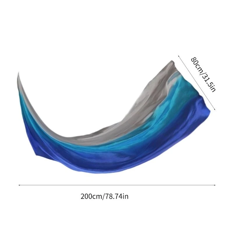 

39BB Play Silk Scarf Silk Veil Poi Thrown Balls Stage Performances Props