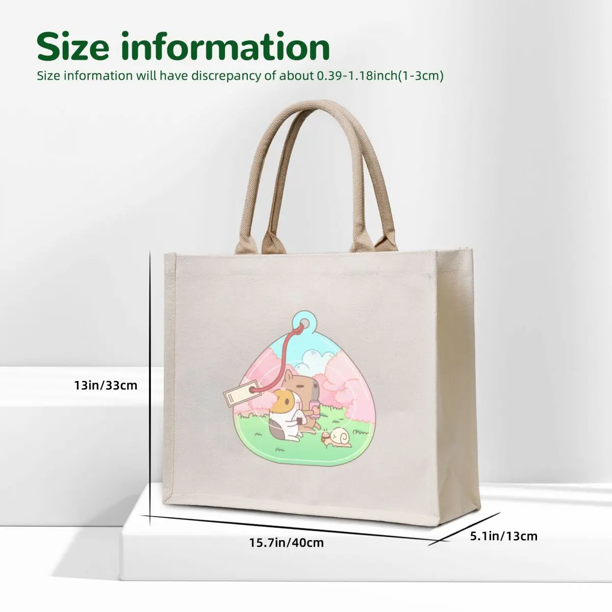 Bubu das Meerschweinchen, Kirschblüten-Terrarium-Einkaufstasche, Damentaschen, individuelle Stofftasche, individuelle Taschen, tolle Tasche