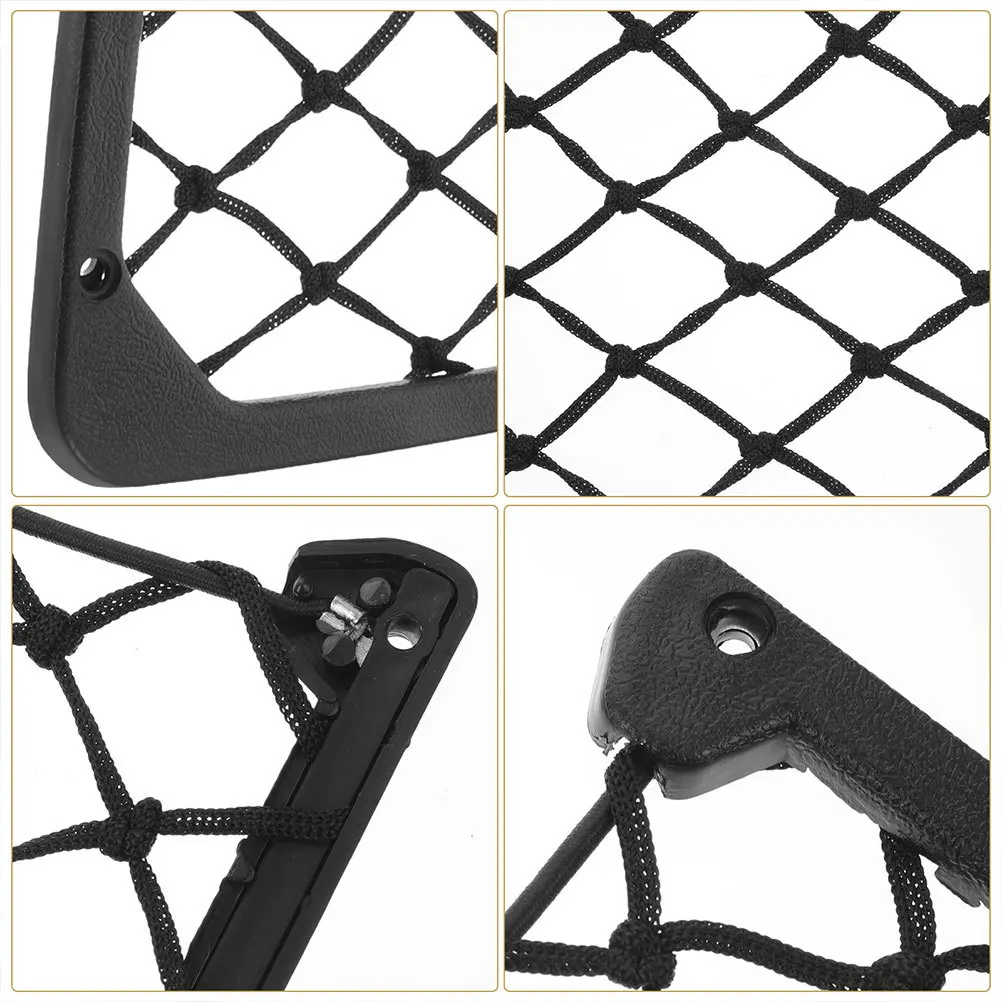 

2Pcs Car Storage Nets Black Elastic Mesh Pockets for Car Doors Seat Backs Trunks Organizer Cargo Holder for Groceries Baby Items