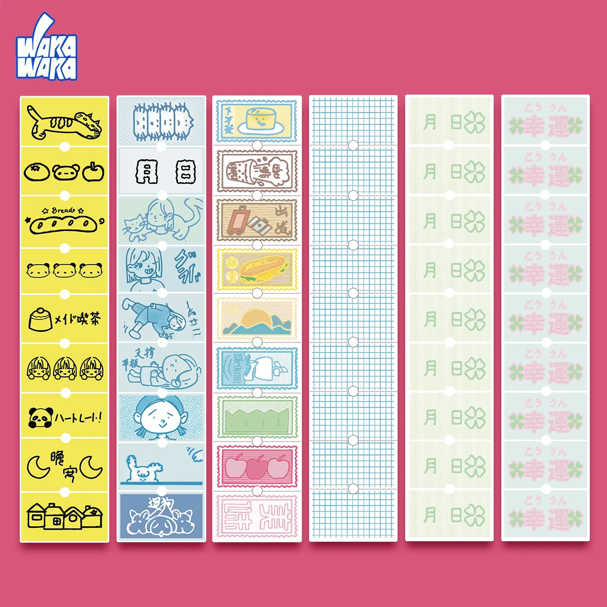 WAKAWAKA 500 Sheets Label Stickers Planner Stickers with Self-Editable Dates Decorative Stickers Scrapbooking Decal