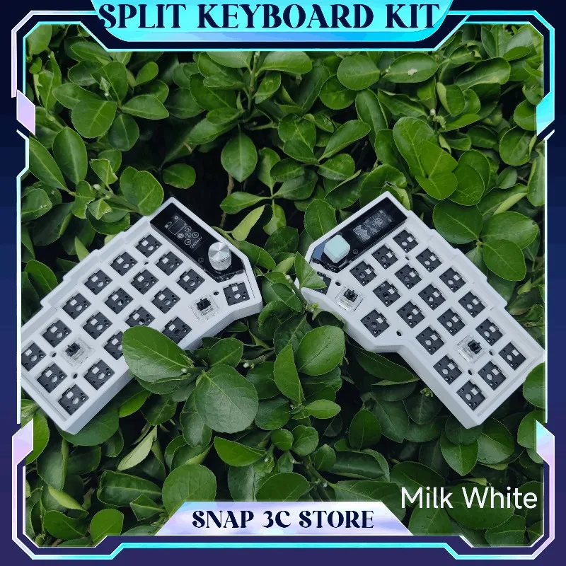 New Corne Split Keyboard Kit Wireless Keyboard E-Ink Screen Rgb Hot Swap Mx Switch Kit For Zmk No Switch Keycap Split Keyboard