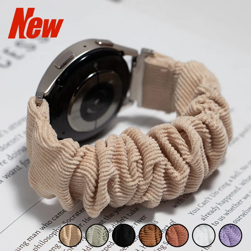 20/22 mm Scrunchie-Armband für Samsung Galaxy 7/6/5/4/5pro 40/44 mm Nylon-Damenarmband für Huawei GT6/6 Pro 5/5Pro 46 mm Armband