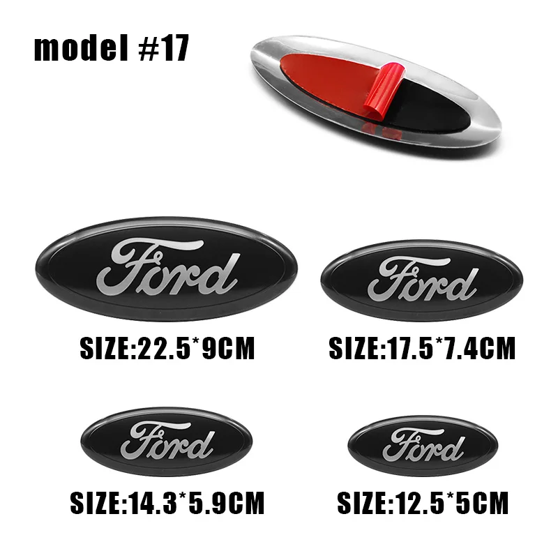Auto Grille Embleem Kofferbak Logo Badge Voor Ford Fiesta Focus 2 3 Mondeo Edge Ranger Fusion Kuga S-MAX Transit Accessoires