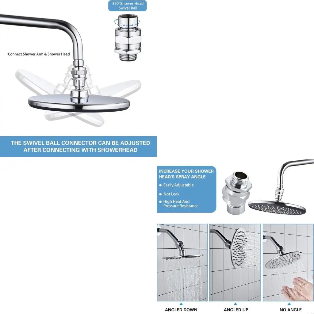 

360 Adjustable Shower Swivels Joint Heavy Type Coppers Simpe Installation