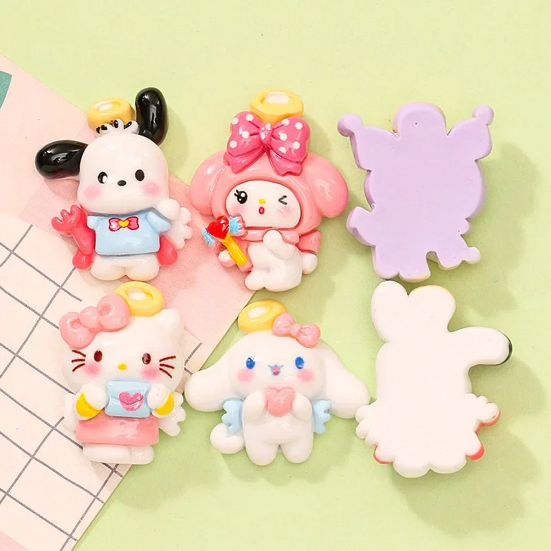 حيوانات كرتونية من الراتنج ، 10-، قطة صغيرة لطيفة ، سلسلة جرو الأرنب ، تماثيل ، ظهر مسطح ، سجل قصاصات ، إكسسوارات ذاتية الصنع ، مشغولات ديكور #2