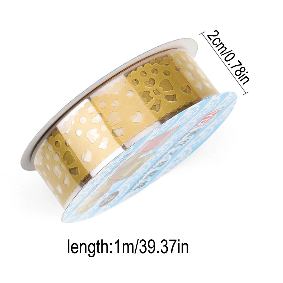 1 ロールのクリエイティブなレーススタイルの PET 防水素材テープ、DIY クリップブックやギフトボックスに適しており、ファッショナブルで美しいです。