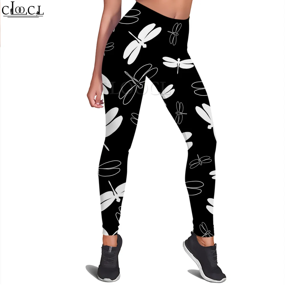 CLOOCL Harajuku Fashion Women Legging Dragonfly Pattern 3D Printed Trousers Trousers dla kobiet Gym Workout Stretch Yoga Pants