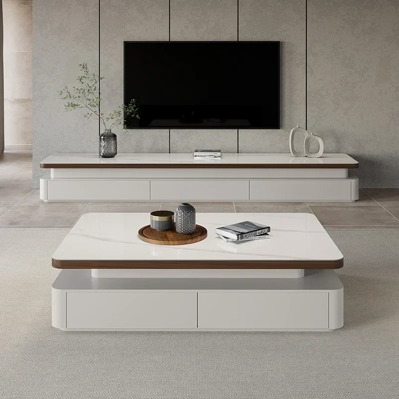 Trendiger Couchtisch für den Empfangsbereich, luxuriöser, einfacher, tragbarer Couchtisch mit Stauraum, platzsparende, minimalistische Möbel, postmoderne Möbel