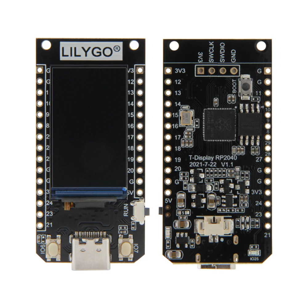 LILYGO® T-Display RP2040 Макетная плата для Arduino, двухрычажный модуль Raspberry Pi, 3,5-дюймовый ЖК-экран IPS HD, схемы