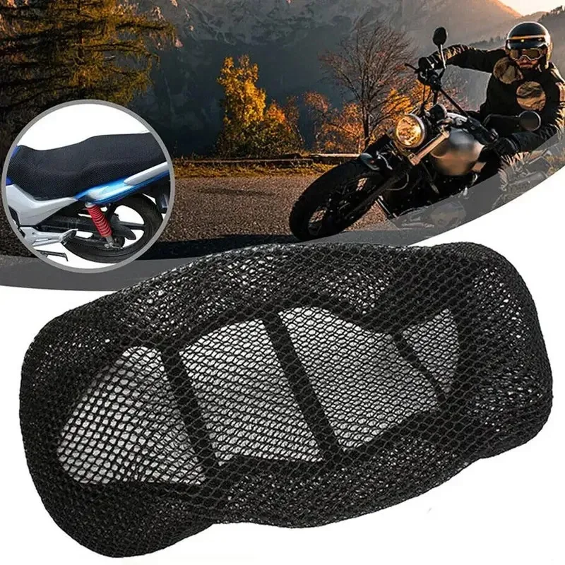 Motorcycle Seat Cover 3D Mesh Universal Breathable Scooter Seat Cushion with Anti Slip Mesh Anti UV Cool Design