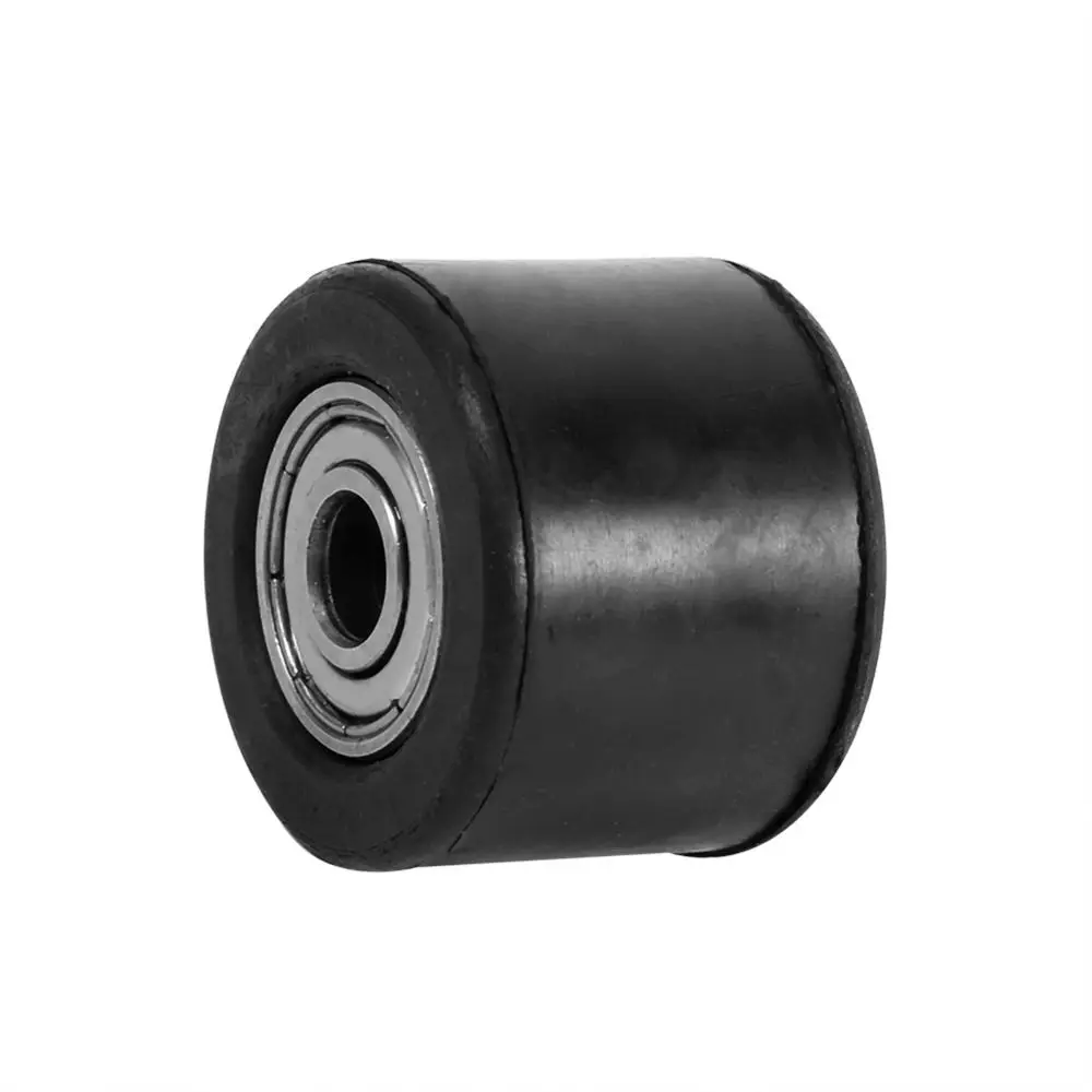 Replacement Part Rubber Chain Pulley Black Durable Tensioner Pulley 8mm Size Guide Wheel Dirtbike