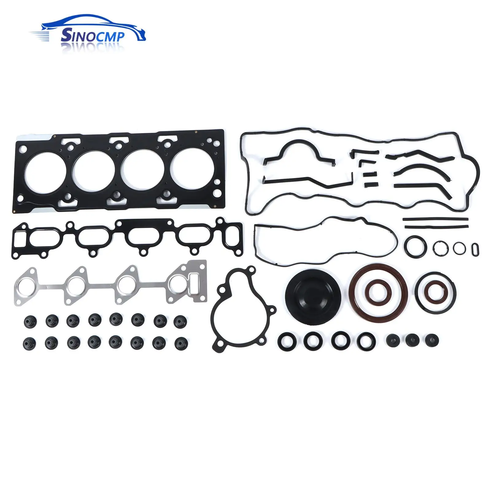 1 Set Engine Overhaul Gasket Seal Kit For 2001-2010 Santa Fe Tucson 1991CC 2.0 CRDi 20910-27A00 2091027A00 50214600 D4EA