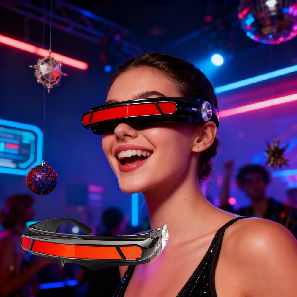 

Киберпанк Косплей Солнцезащитные очки Ретро-футуристические модные солнцезащитные очки Обязательные аниме Expo Вечеринка Опора Унисекс Аксессуары Очки