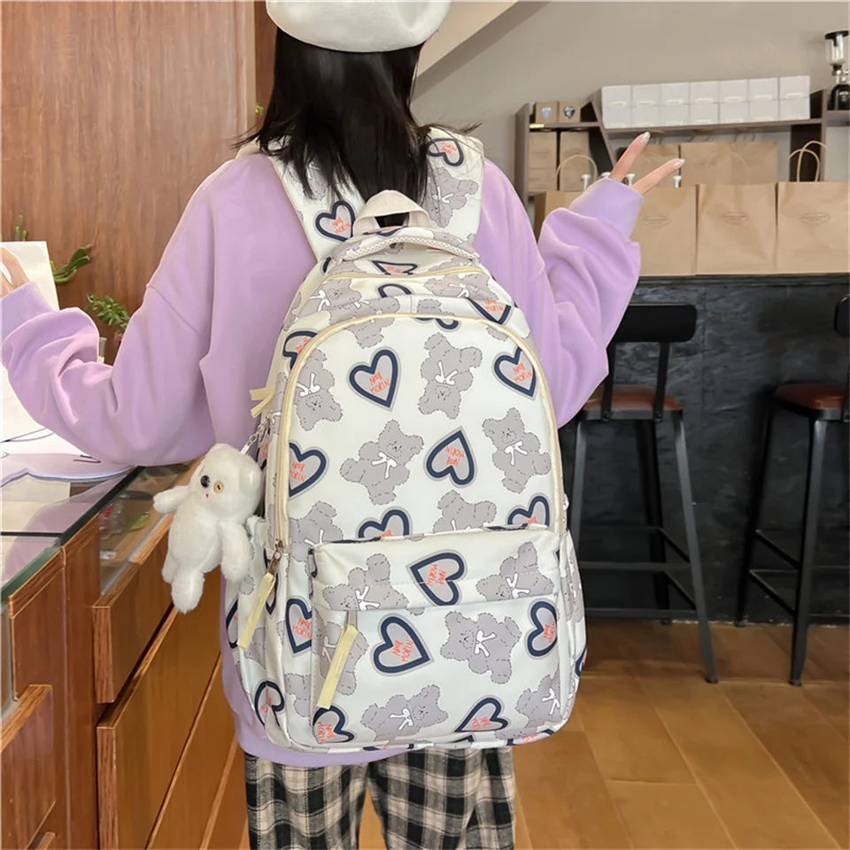 Women Waterproof Nylon Backpack Fashion Female Shoulder Schoolbag Youth Vitality Style Multi-functional Travel Backpack