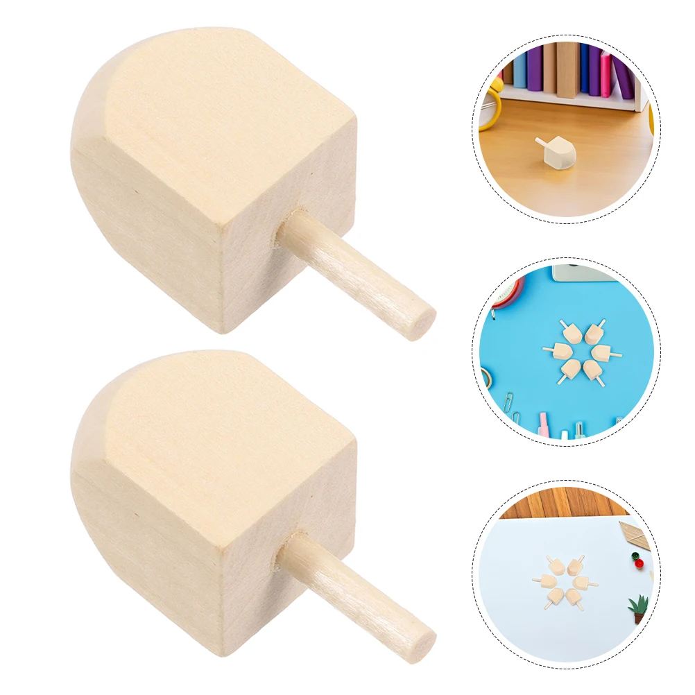 20 pièces Hanukkah en bois spirale décor Chanukah Dreidel kaki Lotus arbre à la main Dreidels enfant