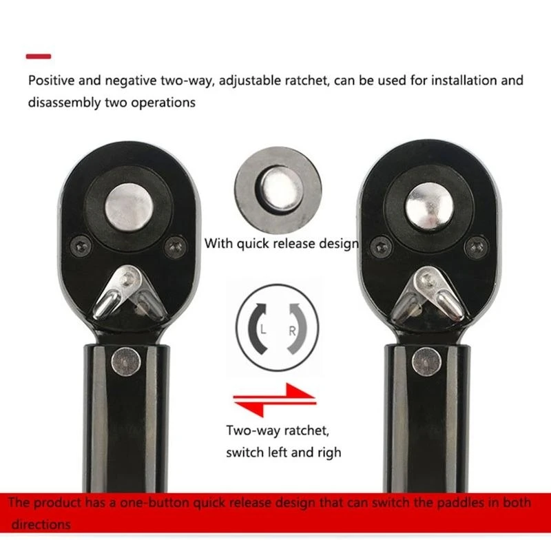 Auto Repair Tool Torque Wrench for Cr-V Ratchet Wrench Dual-Direction Adjustable Top Sale