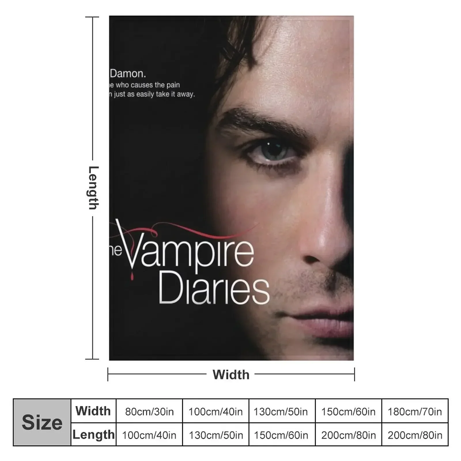 gambar ian cover somerhalder make drama Throw Blanket Thin Flannels Blankets