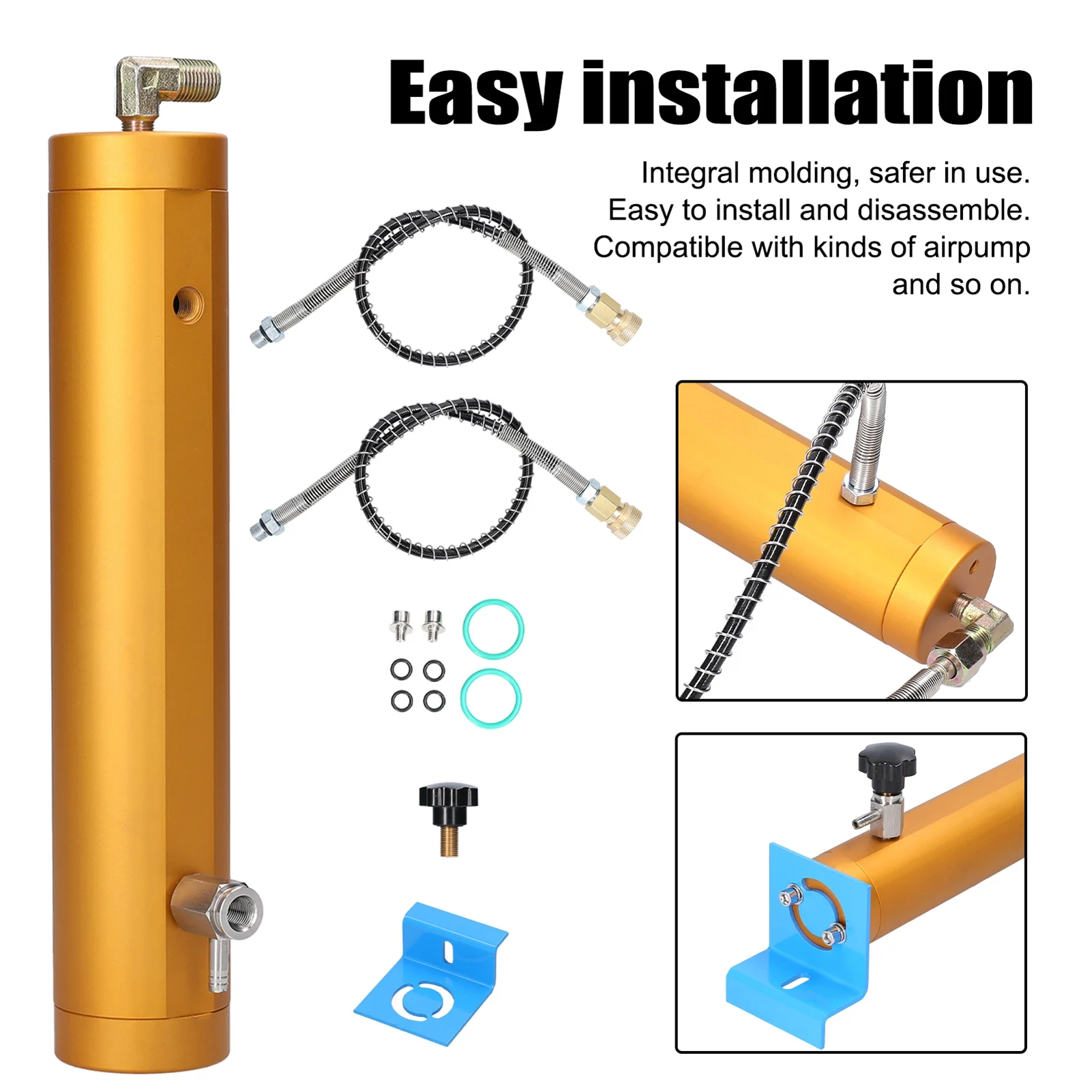 30Mpa Oil Water Separator Easy To Install About 90%-95% of Impurities Aluminum Air Compressor Pump High Pressure Filter