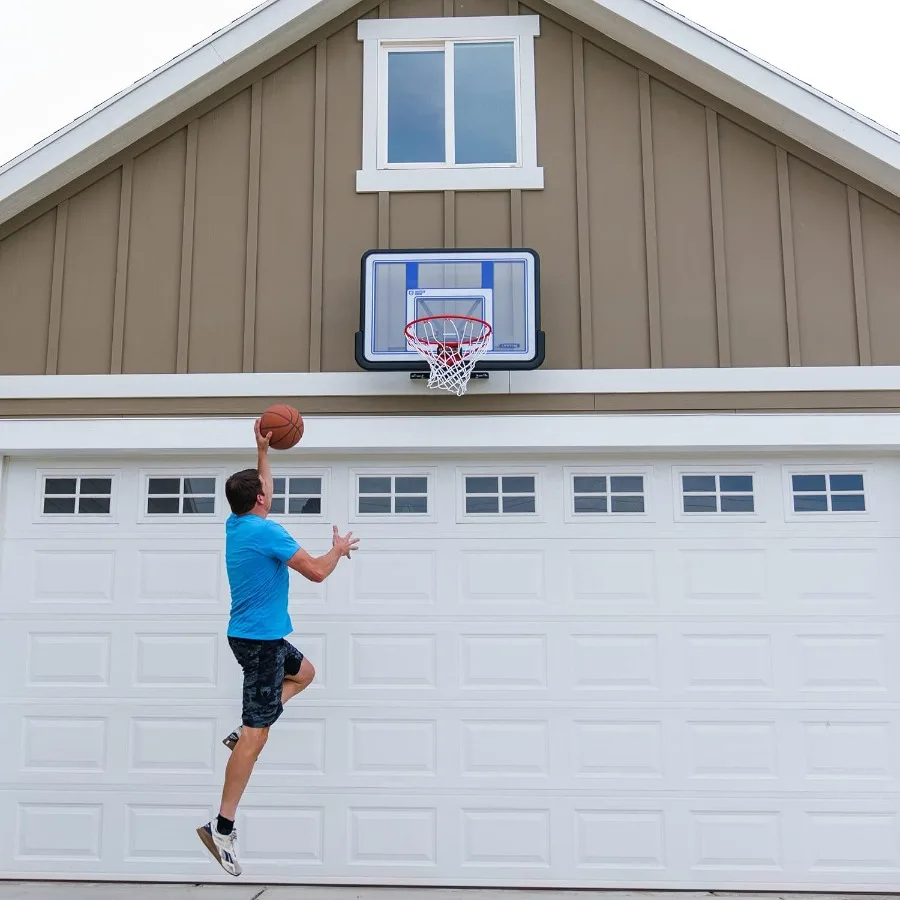 Kit Kombinasi Papan dan Ring Bola Basket Anti Pecah 44 Inci untuk Lapangan Bola Basket Luar Ruangan dengan Desain Tahan Lama dan Ketahanan Benturan Tinggi