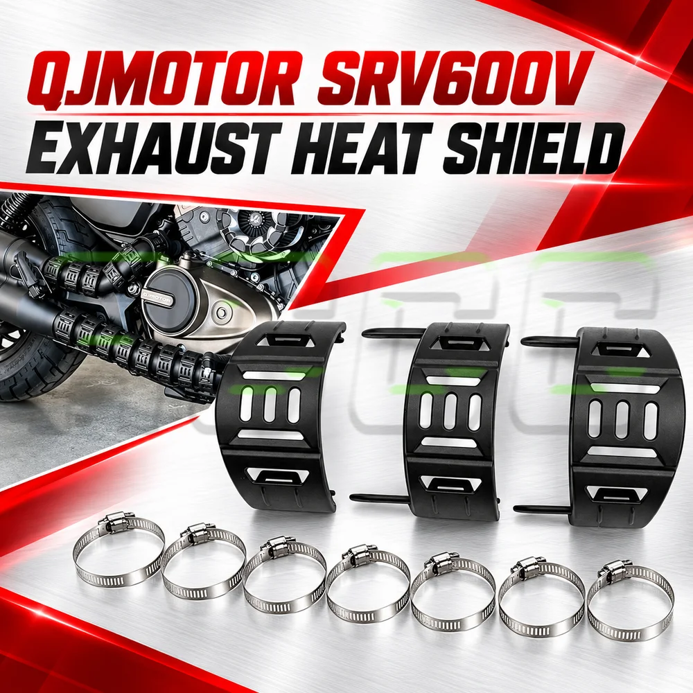 Exhaust Heat Shield Guard Cover For QJMOTOR SRV600V Muffler Anti-scald
