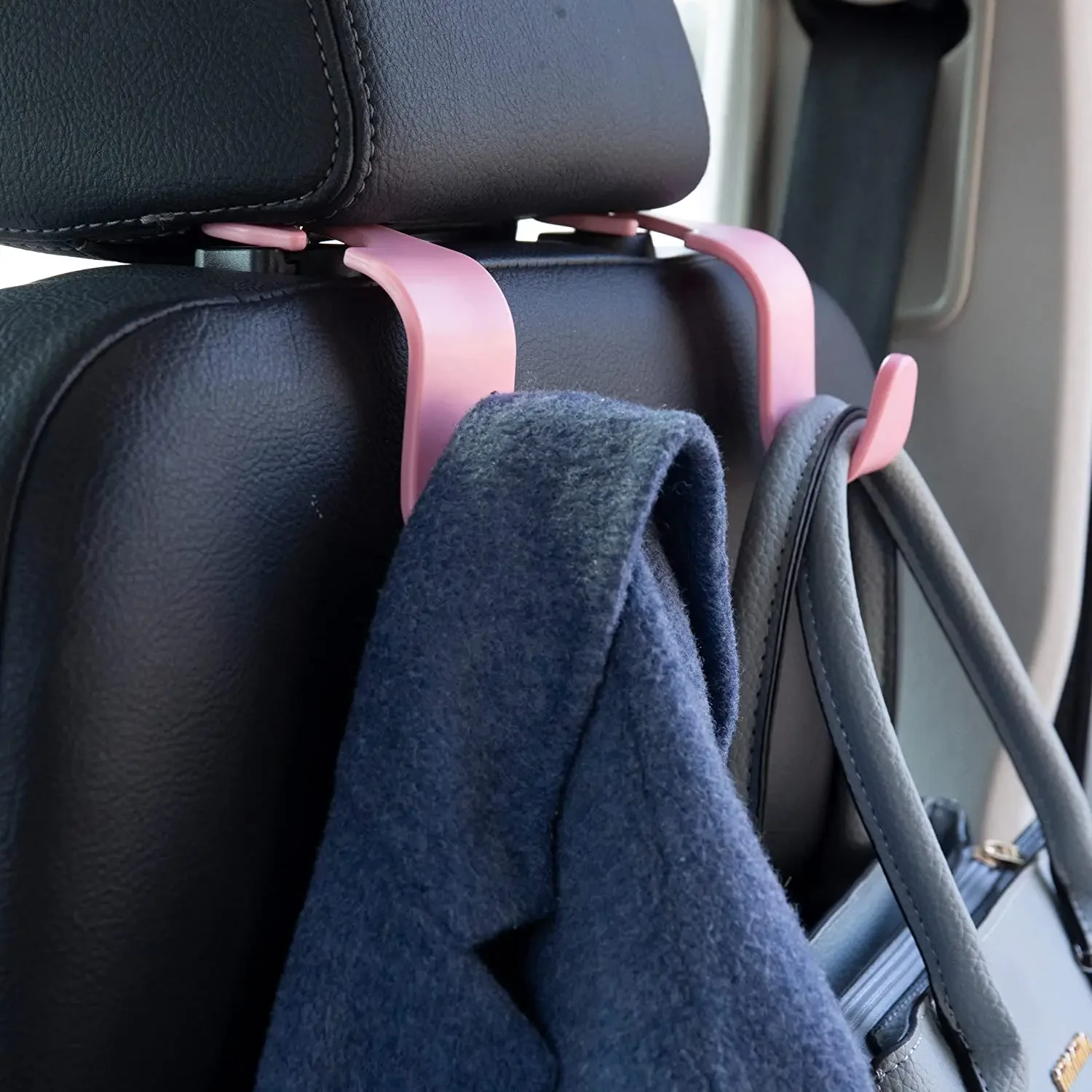 2Pcs Newest Car Seat Back Hooks Cute Colorful Storage Hook Universal Vehicle Organizer Multifunctional Car Accessories