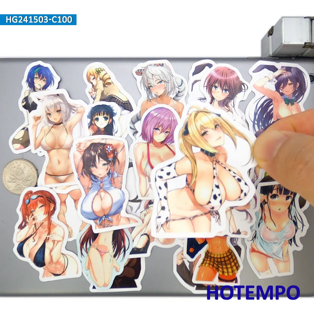 50/100Pieces Bikini Swimsuit Beauty Anime Sexy Girl Stickers for Phone Notebook Luggage Motorcycle Car Skateboard Laptop Sticker