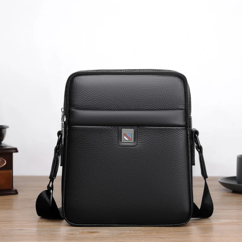 

Brand Design Fashion Mens Shoulder Bag Genuine Leather Messenger Business Casual Man Crossbody Cow Men Small