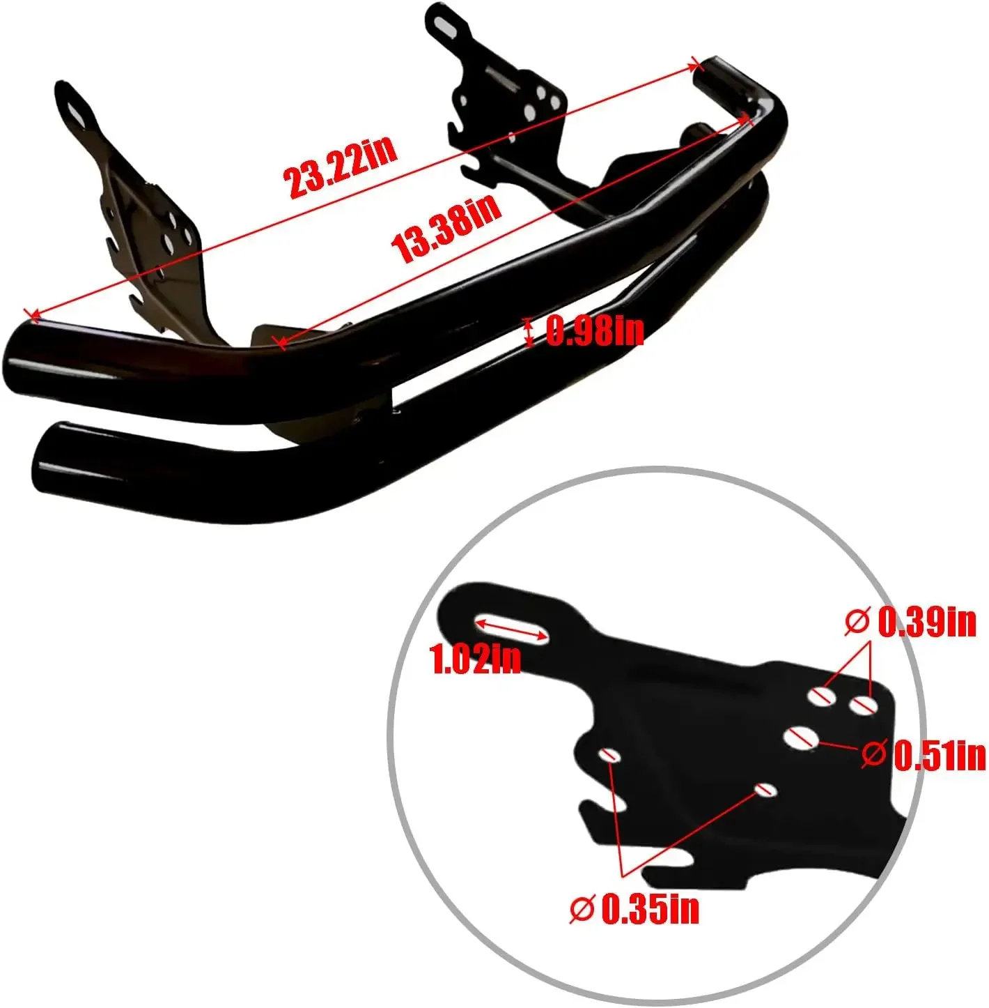 Dual Bar Tractor Bumper Heavy-Gauge Mountable Dual bar Bumper Compatible with Craftsman 917 T100 CMX 247 LT2000 YS4500
